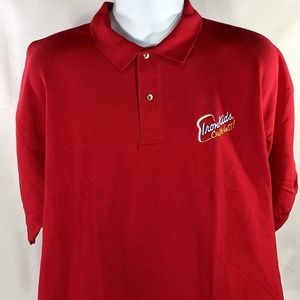 VTG IRON KIDS CRUSTLESS BREAD POLO SHIRT MENS SIZE 2XL RED SHORT SLEEVE Y2K 2000